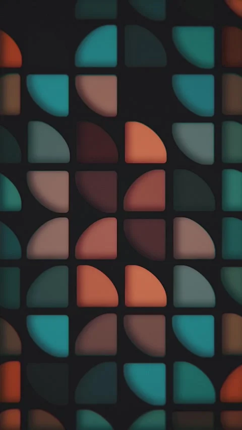 1970s Retro Shapes Pattern Vertical Background Stock Footage 339789660