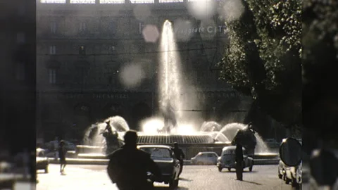 1970s Rome Italy Tourism Travel Vintage Street Scene Film Home Movie Stock Footage 130412530