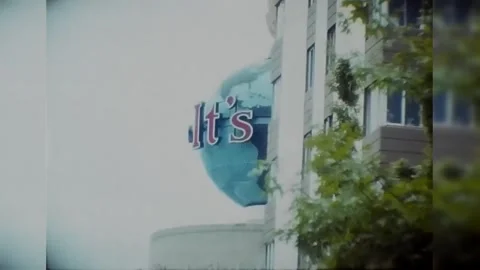 1970's Seattle Post Intelligencer Globe - 'It's in the P-I' Stock Footage 243061231