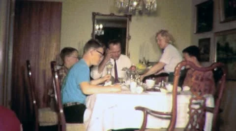 1970s family dinner