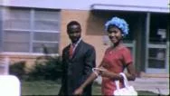 1970S Sweethearts Teen Black African American Date Vintage Film Home Movie Stock Footage