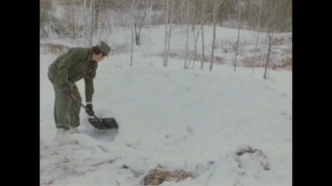 1970s - Technology developed by the U.S. Army Corps of Engineers for shelter, Stock Footage 124104747