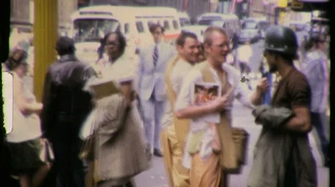 1970s USA MAIN Street Scenes Pittsburgh Traffic Cop Vintage Film Home Movie Stock Footage