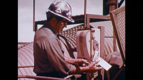 1970s: View of various DANGER tags indicating electricians at work. Stock Footage 75168230