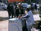 1970S Warsaw Poland Woman Selling Ice Cream Vendor Vintage Old Film Home Movie Stock Footage
