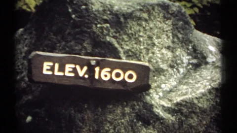 1971: At Elevation 1600 There Is A Beautiful Pathway With A Winding River And Stock Footage 73754285