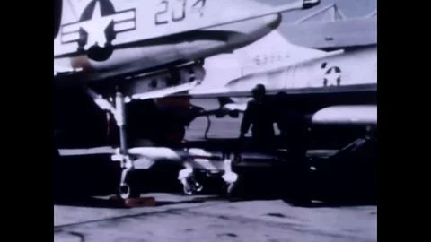 1971 - A joint task force of the US armed forces tests combat aircrafts. Stock Footage 85572720