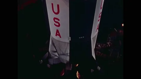 1971 - NASA technicians and engineers work on the Apollo 14 spacecraft at the Stock Footage 232850677