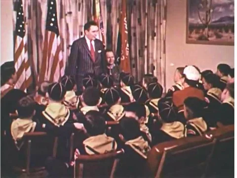 1971-Shots of a vast array of people affected by and benefitting from the Stock Footage 79456017