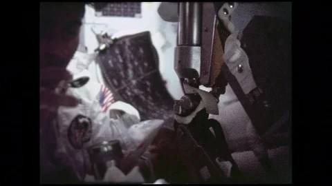 1972-Apollo 16 / NASA / Space Capsule / Crew / 1972 스톡 동영상 77810905
