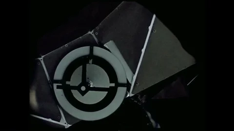 1972 - Apollo 16 un-docks from a spacecraft. Stock Footage 92625912