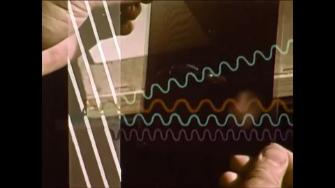 1972-Shots of a Volkswagon bug white light hologram, and a hologram of a horse Stock Footage 86408823