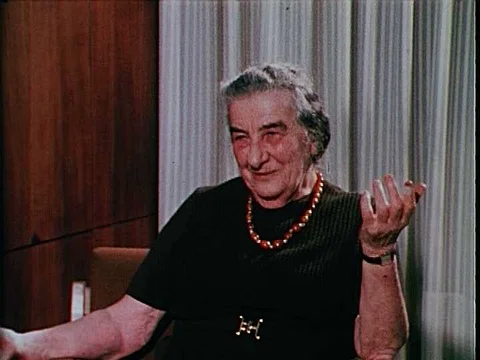 In this 1973 interview, Golda Meir explains she does not hold the United Statesƒ Video stock 75271650