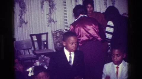 1976:HARLEM NEW YORK USA. Family Video Of A Young Boy Dancing At A Wedding And Stock Photos