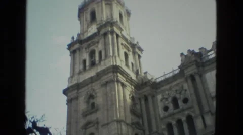 1978: building with fountain and people walking by LAS VEGAS Stock Footage