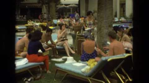 1978: swimming scene LAS VEGAS Stock Footage