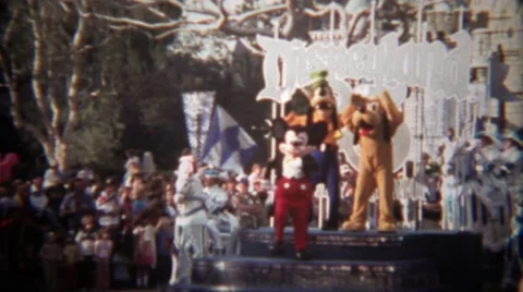 1979: Disneyland 25th Anniversary Parade Mickey Mouse Goofy Pluto Stock-Footage 59479199