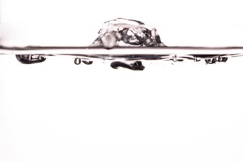 197.Air Bubbles Under Surface in Transparent Container Stock Photos