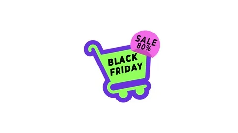 198 Animation Text Label Banner Black Friday Sale 80 Stockbeeldmateriaal 301559896