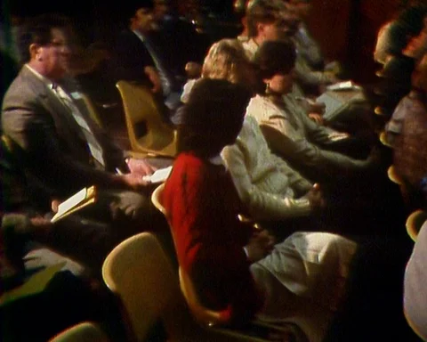 (1980s) Audience at Event   Video stock 99216575
