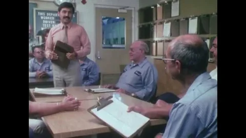 1980s - Driving schedules are computed at GM proving grounds. Stock Footage 132201783