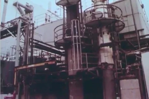 A 1980s management program for hazardous chemical waste Stock-Footage 99791904