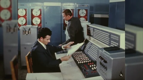 1980s Soviet IBM RETRO Computer Operator Data Vintage Film Industrial Movie Vidéo 88192199