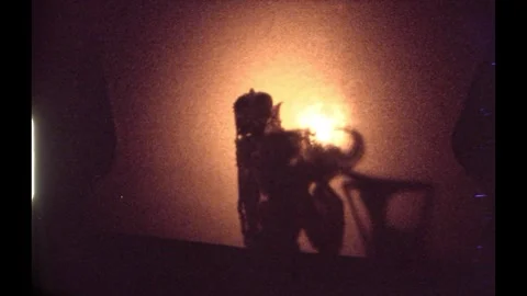 1980s Thai Shadow Puppet Theater - Vintage 8mm Archival Film Stock Footage 325995634