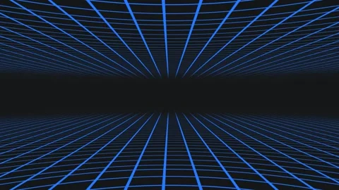 1980's vintage cyberpunk neon perspective grid Stock Footage