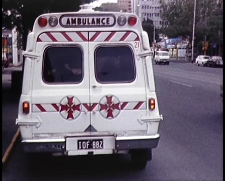 (1981) Australian Ambulances / Emergency Services Stock Footage 45264251