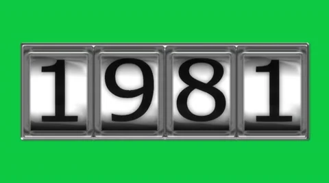 1981 on billboard Stock Footage 10598470