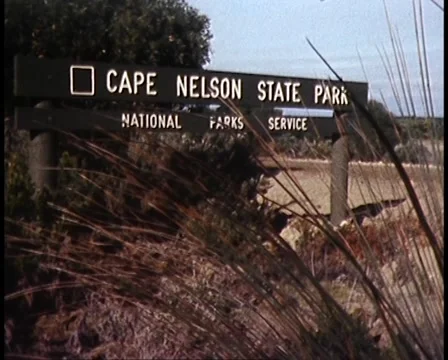 1982: CAPE NELSON PARK / CAMPING / BEACH, VICTORIA AUSTRALIA Stock Footage 49244365