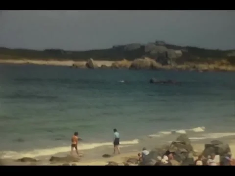 1982 Guernsey - Beach view and holidaymakers Stock Footage 307772122