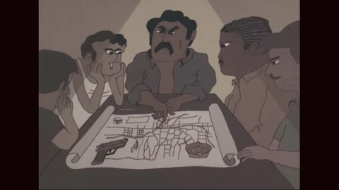 1982 - Hispanic Communist revolutionaries commit acts of terrorism including a Video stock 82431824