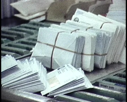1982: Postal Letters / Snail Mail / Post Offices Stock Footage 46698160