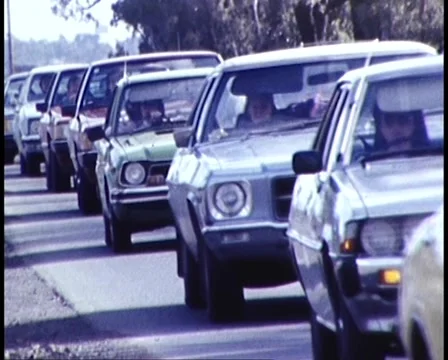 1982: Very Heavy Traffic, Melbourne Australia Stock Footage 45270909