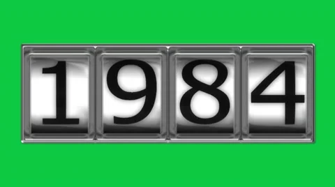 1984 on billboard Stock Footage 10598443