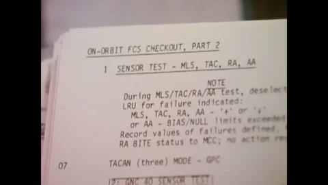 1984 - The flight deck and mid-deck of the Space Shuttle Discovery STS-51-A are Video stock 83082264