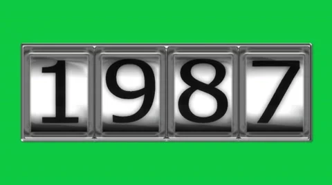 1987 on billboard Stock Footage 10598429