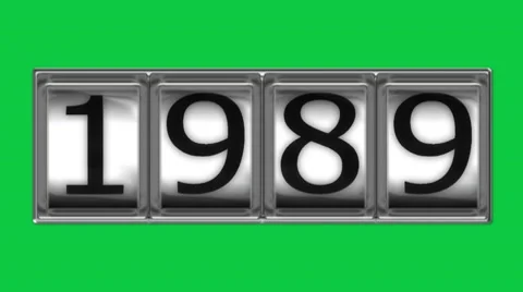 1989 on billboard Stock Footage 10598413