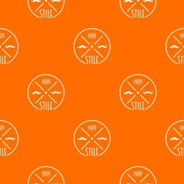 1989 style pattern vector orange Illustrazione stock