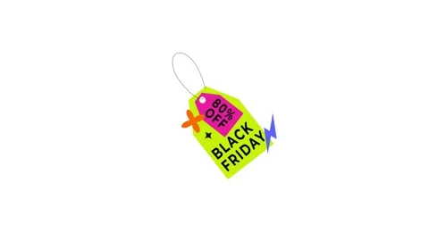199 Animation Text Label Banner Black Friday Sale 80 Vidéo 301559947
