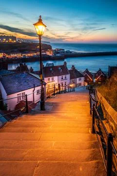 199 steps whitby Stock Photos