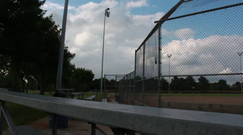199 A time-lapse of an empty baseball diamond Stock Footage
