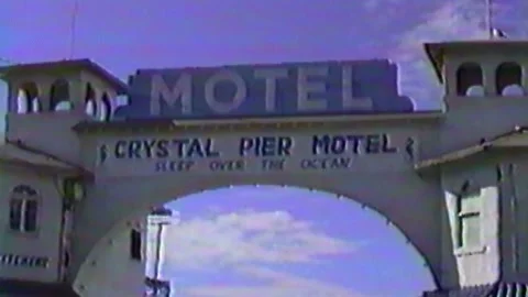 1990 Archival VHS Crystal Pier Motel Stock Footage 172000536