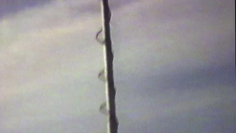 1990 Archival VHS Local Televison News Van Aerial Antenna Stock-Footage 78766464