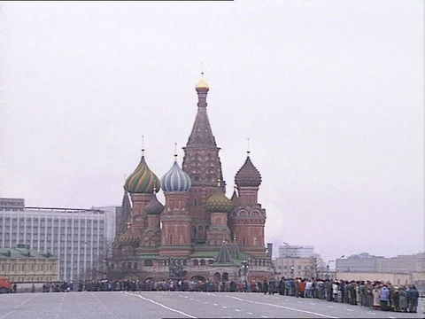 1990-Building / Moscow / Russia / 1990-1999 Stock Footage