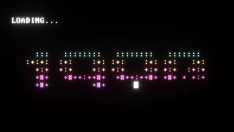 1990 Retro Computer ASCII Typography Loading Animation 스톡 동영상 343660411