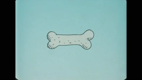 1990s: Cartoon skeleton. Bone growing in... | Stock Video | Pond5