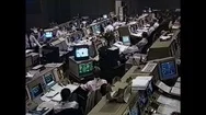 1990S: Inside Of Nasa Mission Control Center.  Long Shot Of Intelsat Stock Footage